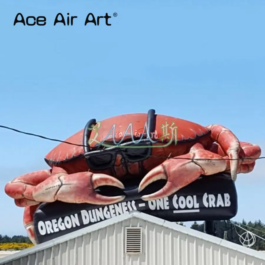 4m/5m/6m W Inflatable Crab With Square Base Animal Model For Advertising/ Party/Show Decoration Made By Ace Air Art