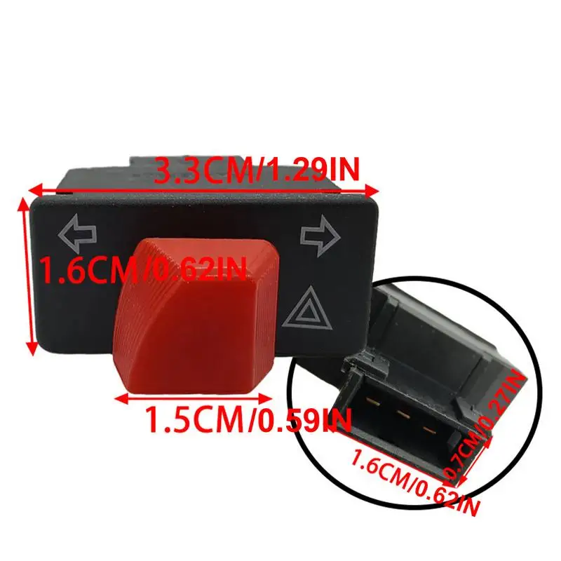 Waarschuwingslampje Knop Dubbele flitser Draaiknop voor motorfiets Hoge helderheid Waterdicht Stofdicht Waarschuwingscontroller Voor