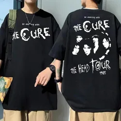 Rock Band The Cure The Head Tour Graphic Print Tshirt Men Women Punk Oversized T Shirt Man Crewneck Tees Men's Vintage T-shirt