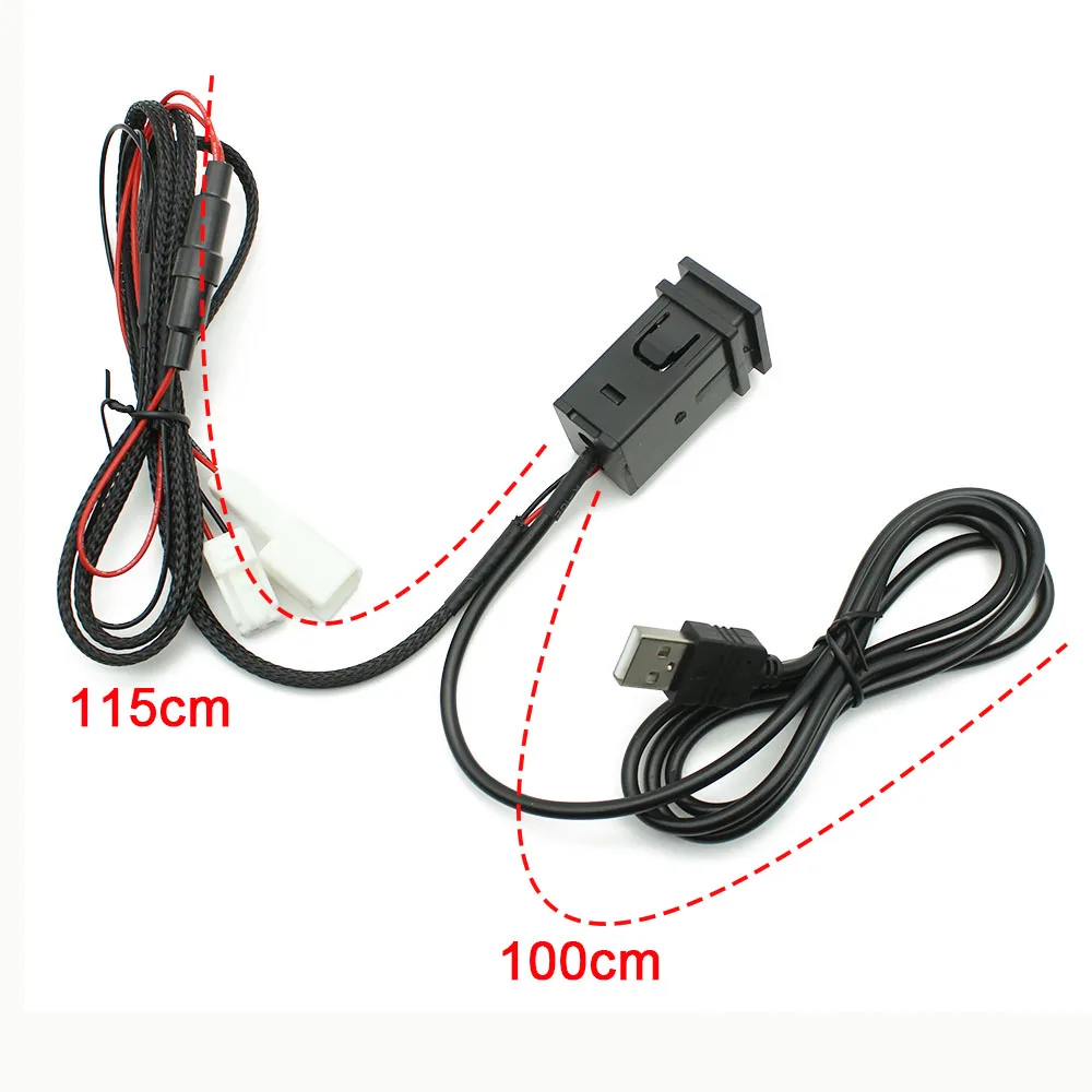 Car USB Charger PD Quick Charge QC3.0 Auto Phone Charging Adapter Button For TOYOTA RAV4 Wildlander Corolla Accessories