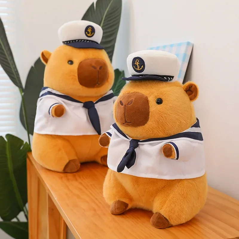 90cm Super Big Size Cartoon Anime Character Kawaii Navy Capybara Filling Animal Plushies Pillow Children Christmas Birthday Gift