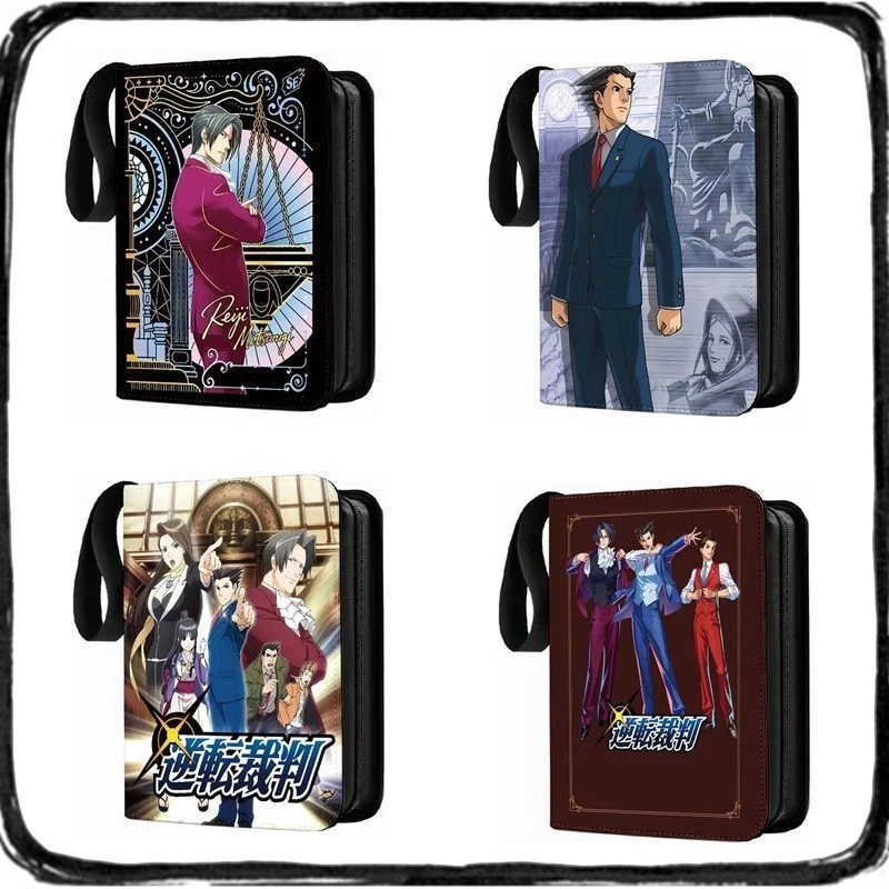 

Альбом для карточек Ace Attorney Jiugongge: Анимационный периферийный аксессуар, 3-дюймовый маленький альбом для хранения карточек, кожаный фотоальбом на кольцах, набор игрушек