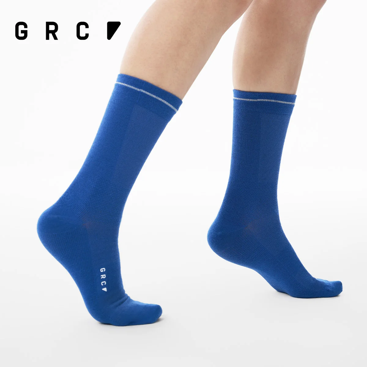 GRC Radsport-Kompressionssocken, CoolMax, schnell trocknend, reflektierende Fahrradsocken, atmungsaktiv, verschleißfest, für Rennrad, Outdoor-Sport