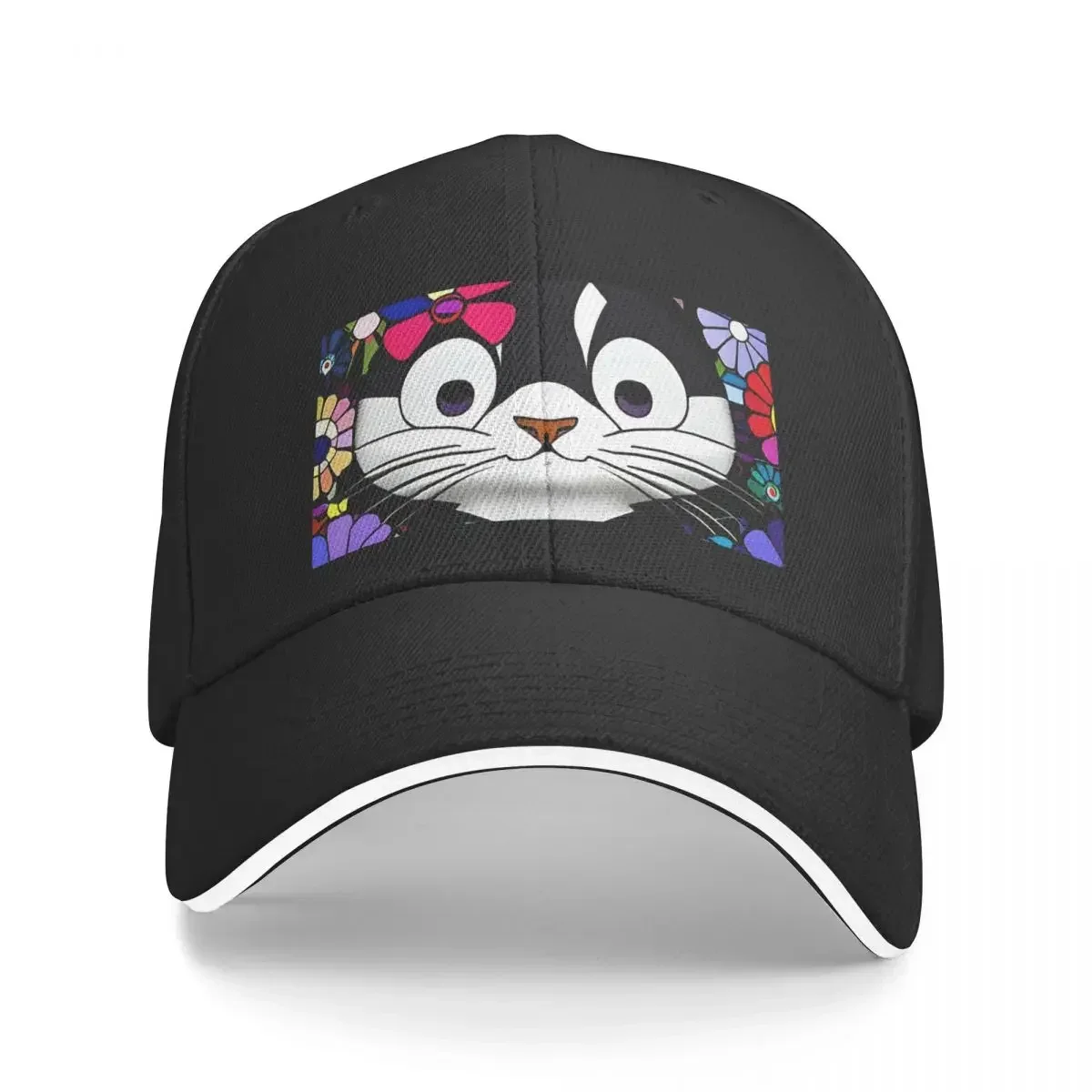 

A Journey into the Colors of Tuxedo Cats : Pua The Whimsical Cat Baseball Cap Trucker Hat Trucker Hats For Men Women's