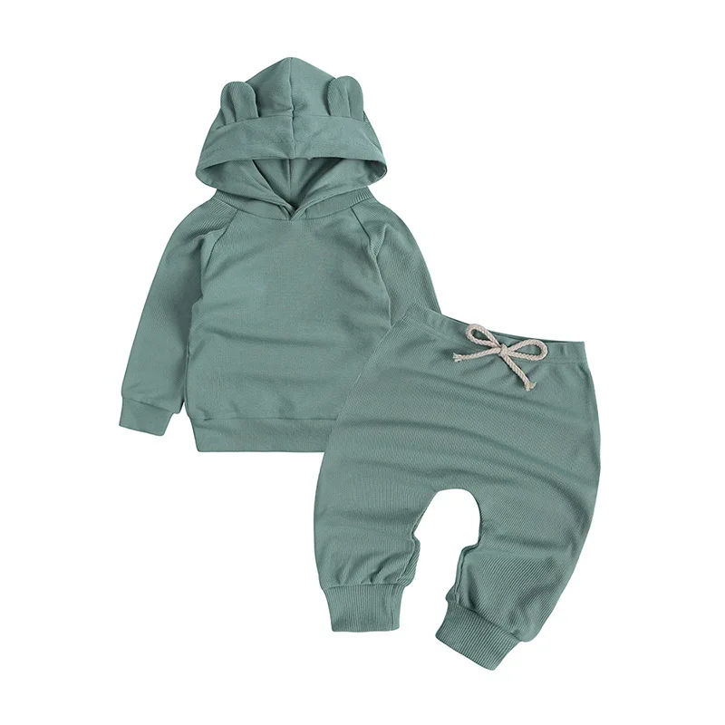 Conjuntos de ropa deportiva para niños y niñas, Sudadera con capucha de manga larga, Top y pantalones para niños pequeños, ropa informal de primavera y otoño