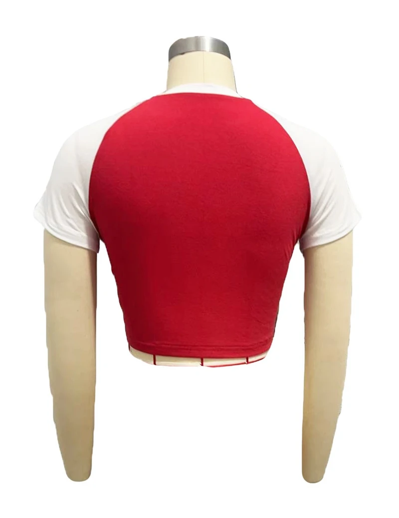 STIJLVOLLE DAME Nummer 14 Workout Gedrukt Crop Top 2025 Zomer Vrouwen Korte Mouw O Hals Casual Straat Sport Jersey T-shirts