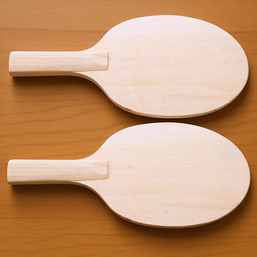 

2Pcs Unfinished Wooden Table Tennis Paddle Kit for DIY Customization Training Eye Hand Coordination Sports Exercising