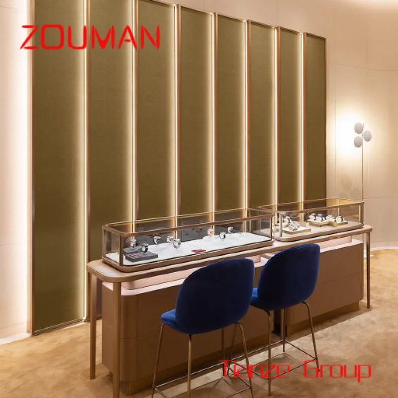 Moderne Zwarte Sieraden Showcase Display Sieradenwinkel Ontwerp