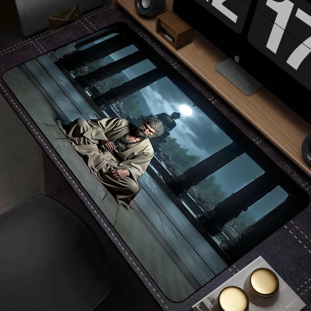 Black Myth Wukong Gaming Accessories Mouse Pad Computer Laptop Gamer Extended pad Large Anime Mousepad Rubber Keyboard Table Mat