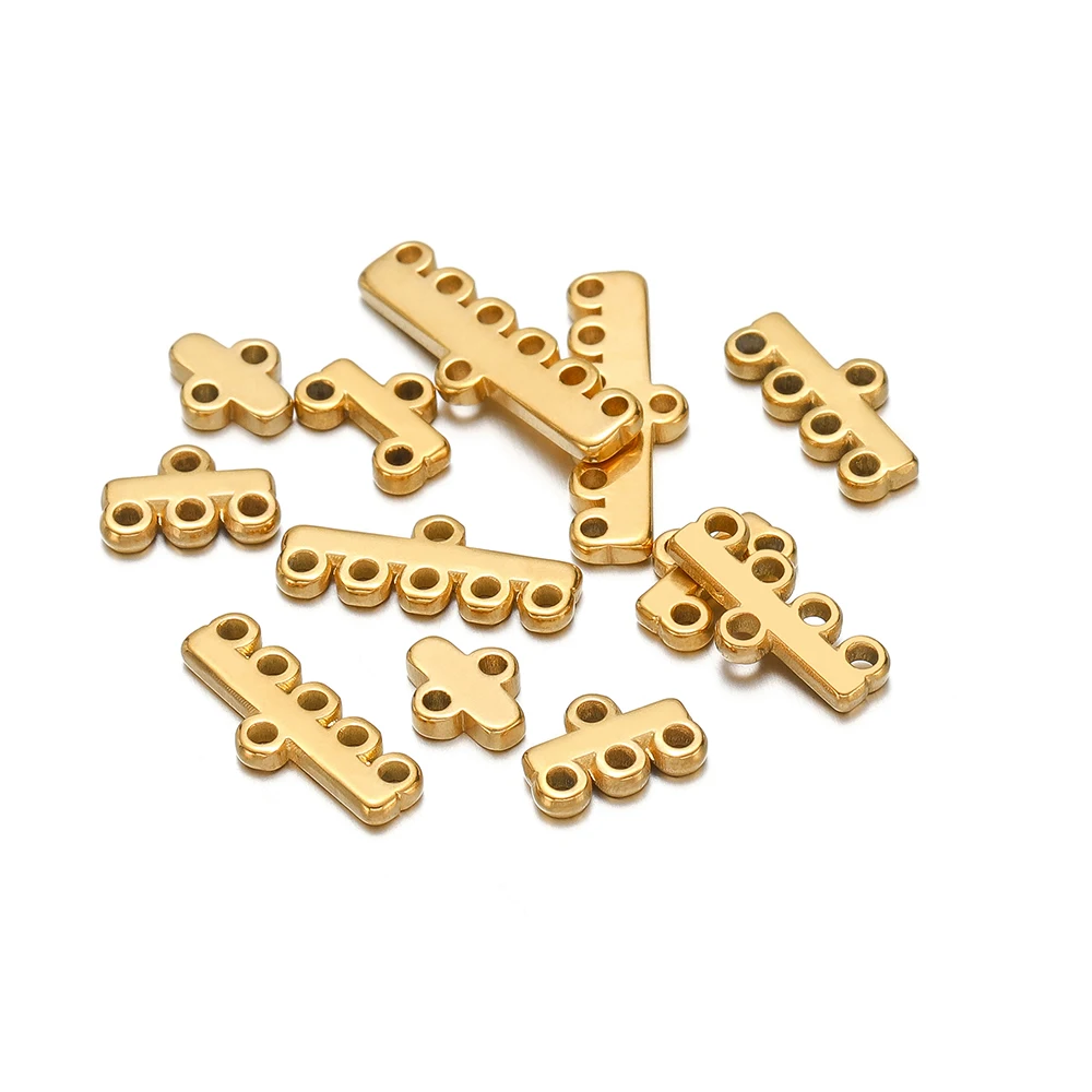 20pcs Stainless Steel Multilayer Layer Clasp Bails Chains Connectors for DIY Jewelry Necklaces Earring Accessories Making Crafts