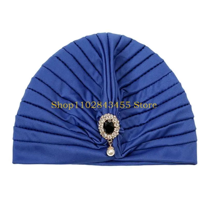 49MC Artistic Ethnic Fashion Hat Elastic Embroidery Hat Streetwear Windproof Hat for Religious and Cultural Event