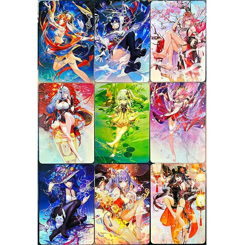 9PC/Set Anime Goddess Story DIY ACG Marin Takanashi Rikka Boy Games Toys Collectible Cards Christmas Birthday Gifts Board Game