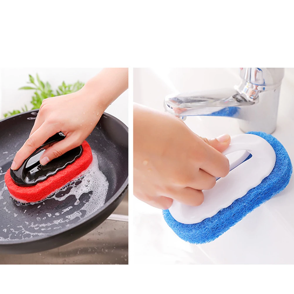 

4pcs Cleaning Brush Sponge Scrub Sponges Bathtub Cleaner Kitchen Dish Pan Wash Tool Lightweight Super Absorbent Tile