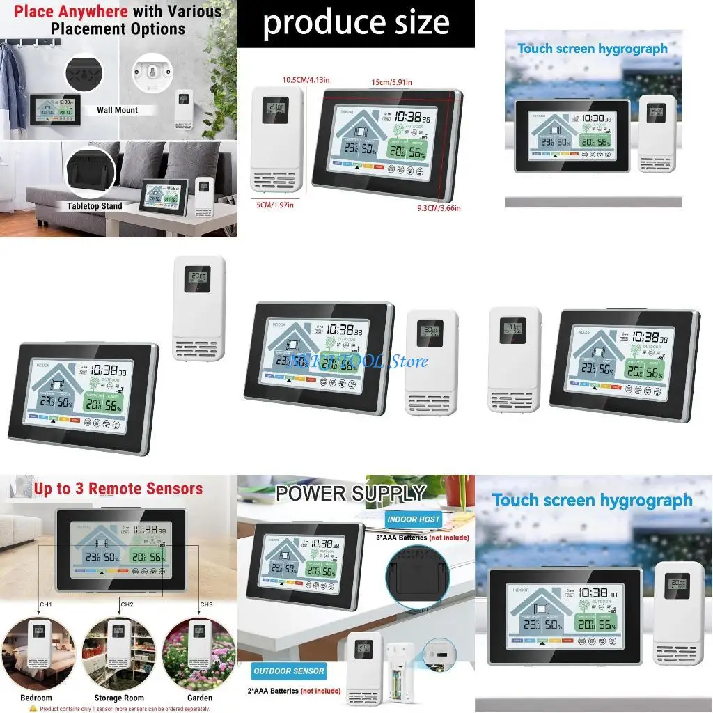 

L8RC Digital Temperature Humidity Meter Desk Thermometers Hygrometer Gauge LCD Display