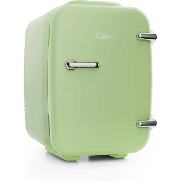 CAYNEL Mini Fridge Portable Thermoelectric 4 Liter Cooler and Warmer for Skincare, Eco Friendly Beauty Fridge