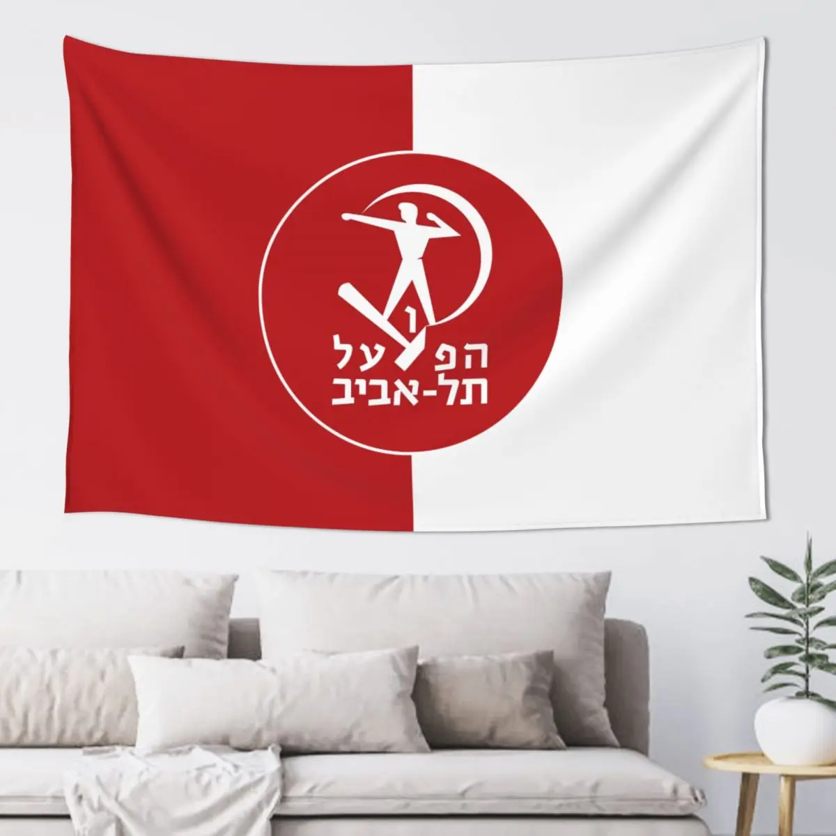 Hapoel Tel Aviv Basketball Tapestry Wall Hanging Decor Tapestries for Bedroom Twin Bedspread Picnic Wall Decor Living Party