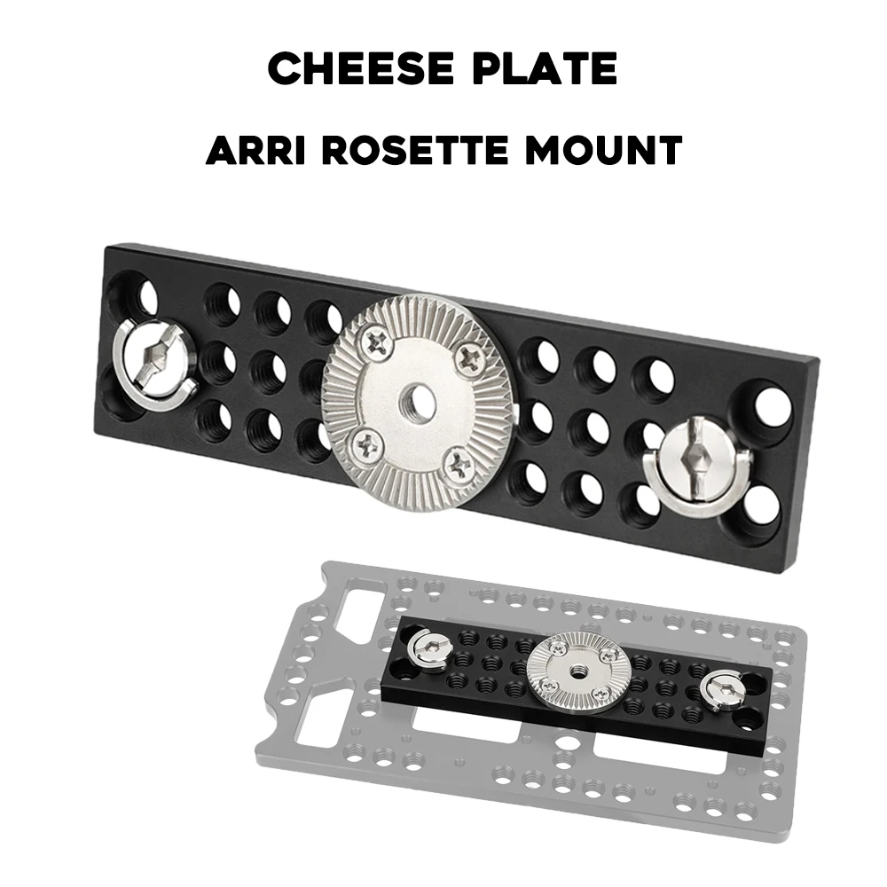 SZRIG Cheese Plate with ARRI Rosette Mount for Battery Plate,M6 & 1/4