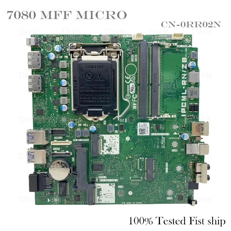 CN-0RR02N For Dell Optiplex 7080 MFF Micro Motherboard RR02N IPCML-RN/ZB LGA 1200 DDR4 0RR02N Mainboard 100% Tested Fully Work