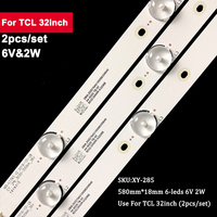 2Pcs/Set 580 mm led backlight strip for TCL 32inch 6leds JL.D32061330-081AS-M E348124 MS-L1343 L2202 L1074 V2 2-6-3030-300MA-36V