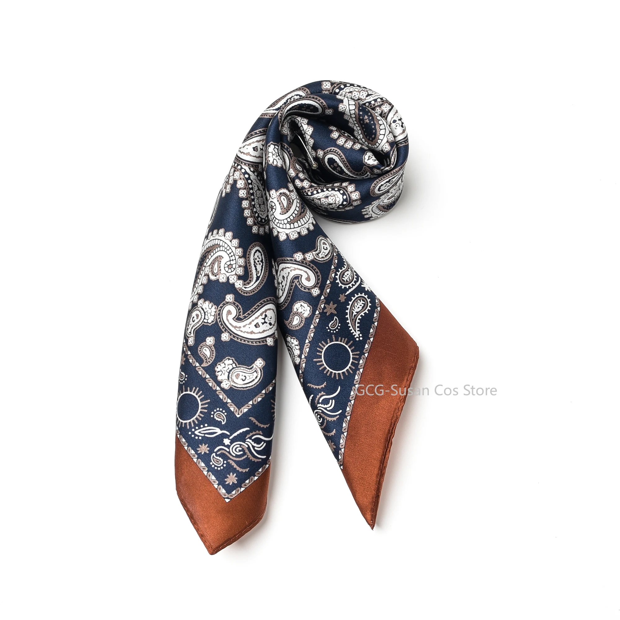 Diadema Retro de Cachemira de Hip Hop para hombre, rapero negro, estilo de colaboración, Bandana de seda, ropa de calle, bufanda cuadrada