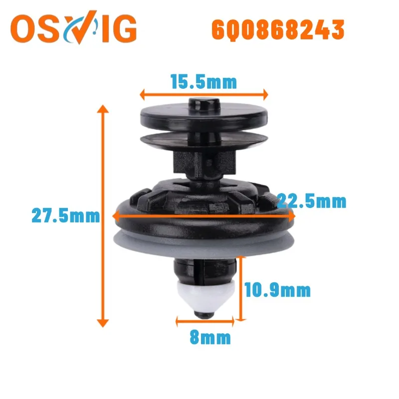 

10PCS OE#6Q0868243 6Q08-68243 For Volkswagen Interior Auto Door Card Trim Panel Clips