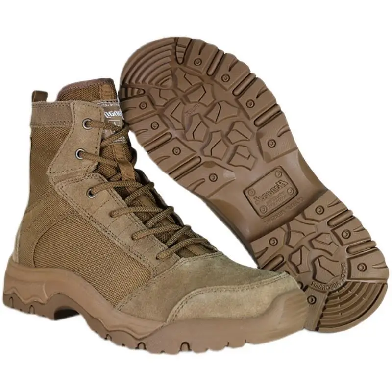 Four-season low-top faux fur lightweight men's desert hiking boots, training military enthusiast boots, workwear boots