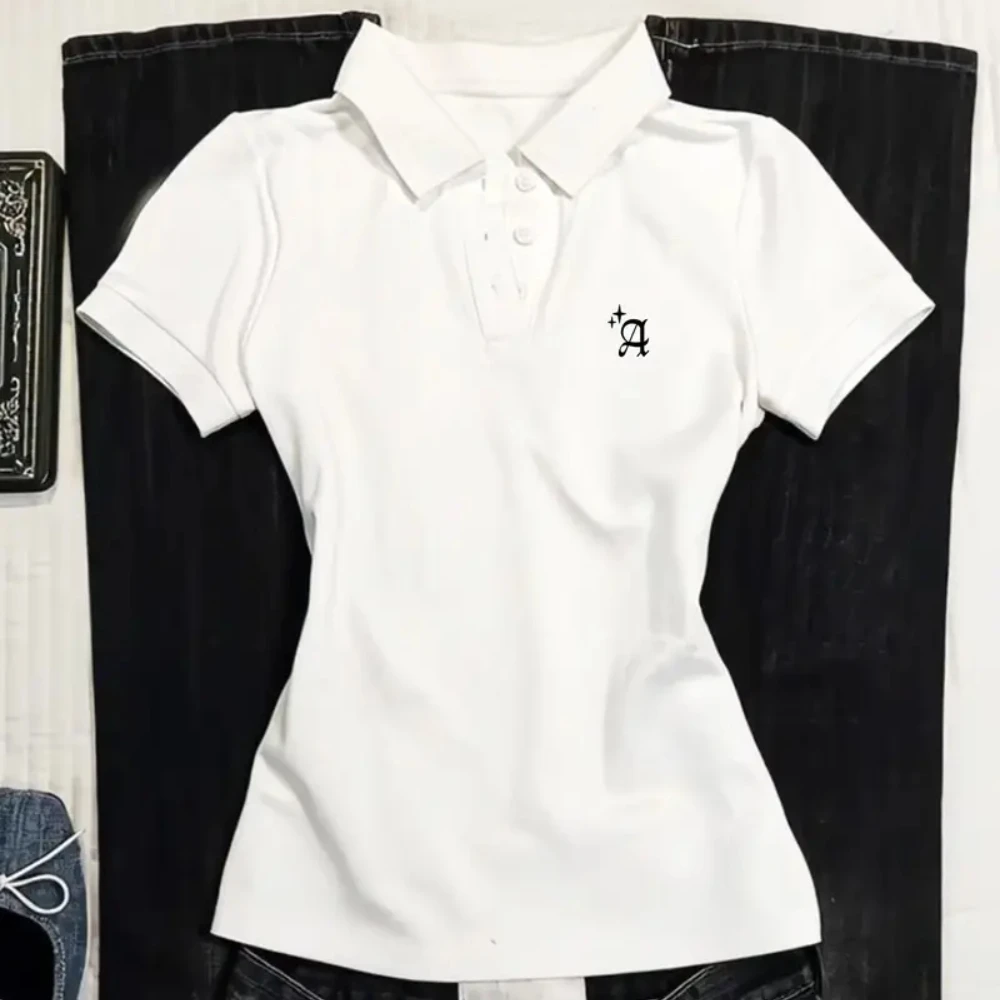 

"Y2K White Polo: Perfect for Y2K Streetwear"