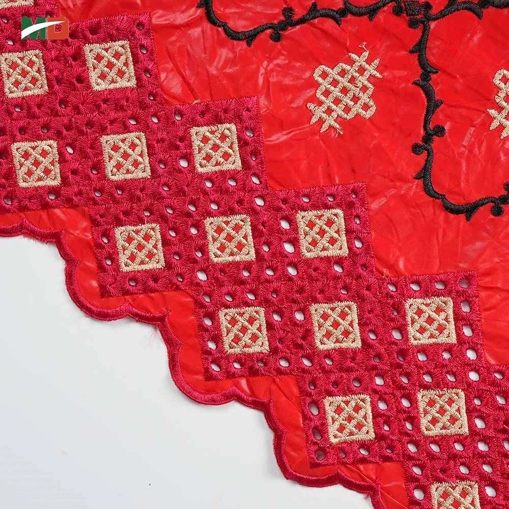 MD Abito tradizionale da donna africana Matrimonio rosso ricamato Bazin Riche Abito Bubu Abaya Abito caftano Boubou Djellaba