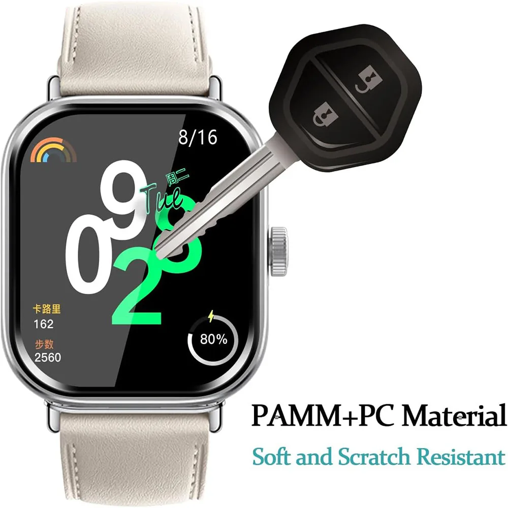 Behua ฟิล์มขอบโค้ง3D กันรอยแบบใสสำหรับ redmi Watch 4ฟิล์มป้องกันสำหรับ redmi Watch 3 Active Lite Accessories