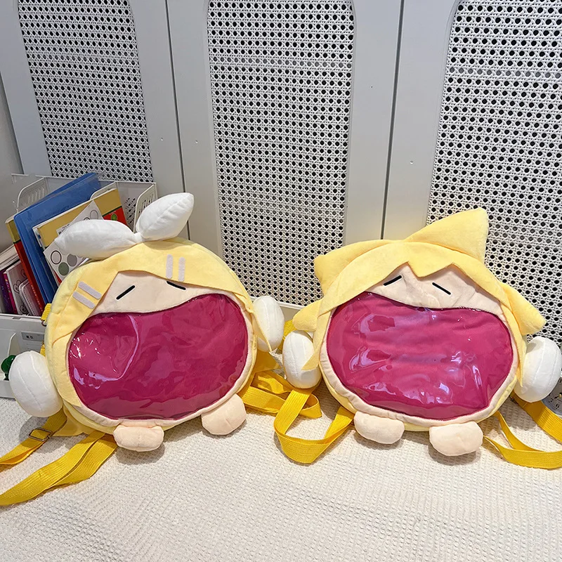 Bolso cruzado de Anime Heartache Kagamine Rin Kawaii decorar Kagamine Len Girl bolsa de almacenamiento de gran capacidad regalos de cumpleaños para niñas