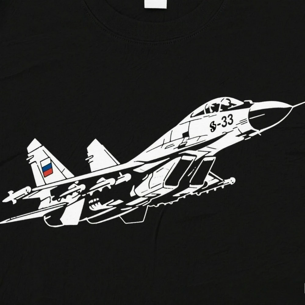 

USSR Russia Sukhoi Su-35 Fighter Aircraft T Shirt. Short Sleeve 100% Cotton Casual T-shirts Loose Top Size S-3XL