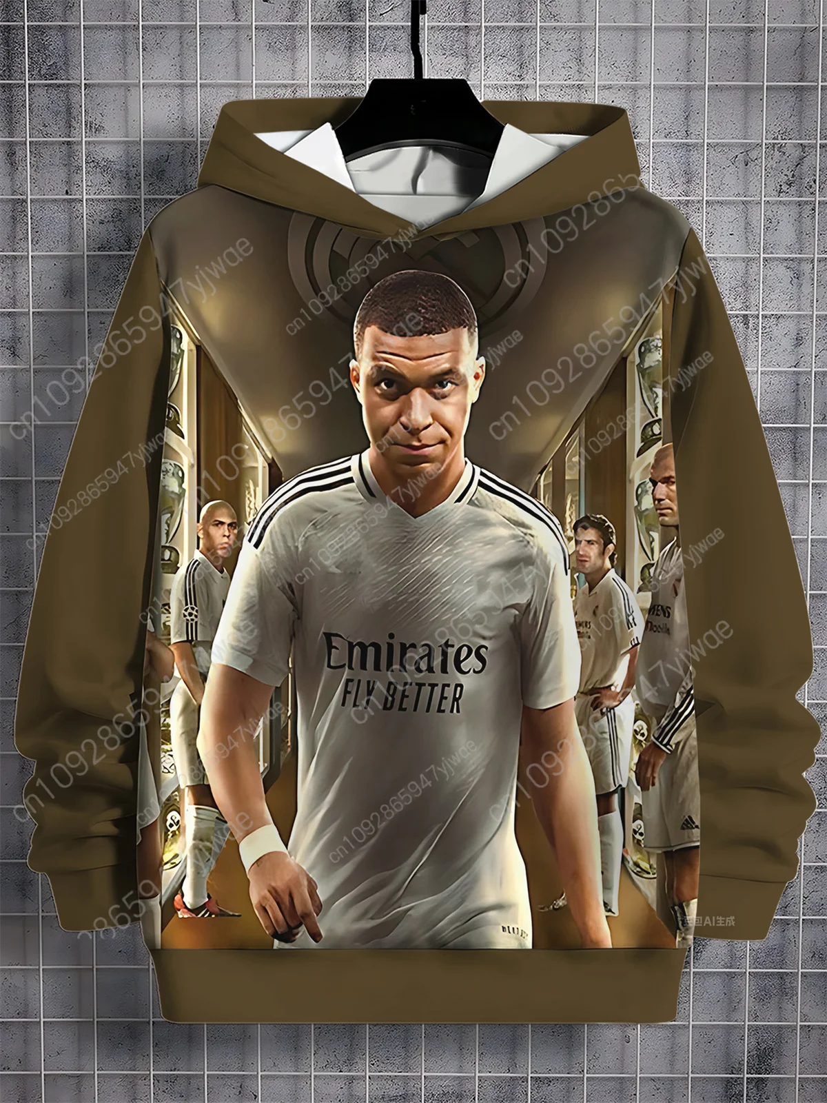 3D 프린트 올 넘버9 축구 스타 킬리안 음바페 시즌 남성 캐주얼 스웨트셔츠 쿨 풀오버 탑스 옷 가을 남성 후드티