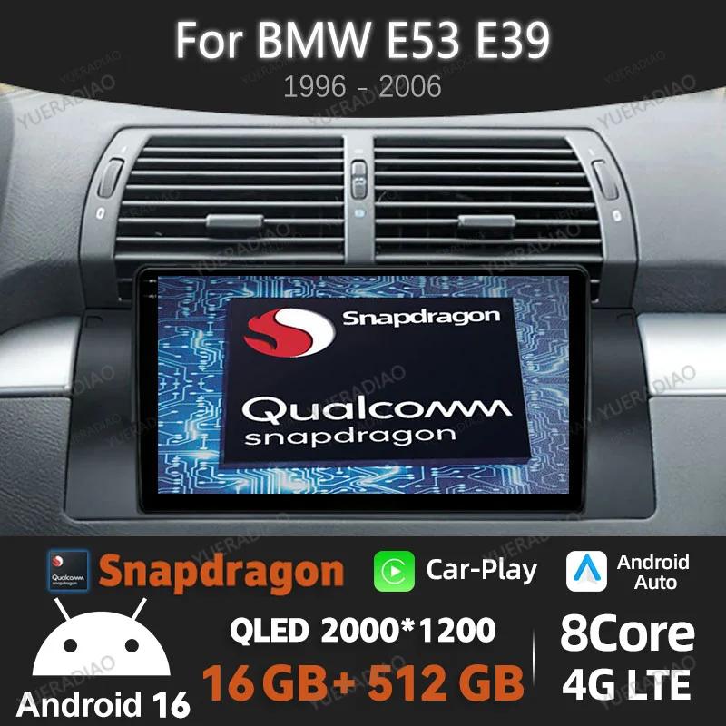 Android 16 Car Radio For BMW 5 E39 1996 - 2003 E53 X5 M5 BT Multimedia Stereo Video Player Mirror Link Bluetooth Car Radios SWC