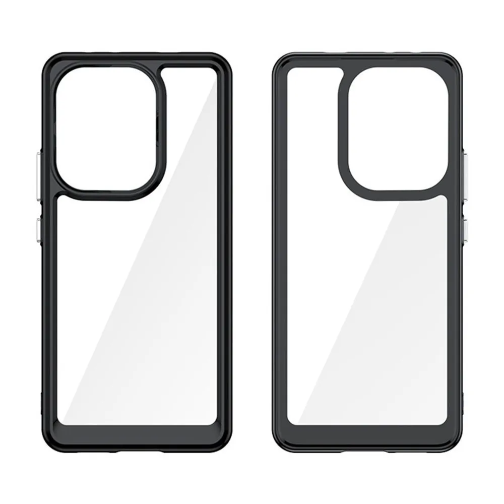 Capa Hard Border para Xiaomi Redmi Turbo 3, capa protetora completa de PMMA e TPC, capa macia