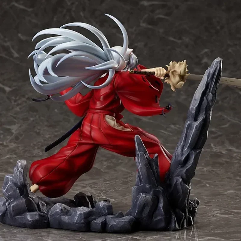 20cm Inuyasha Sesshomaru Kagome Zhuye Kawaii Anime Figure Gk Statue Model Toy Figures Ornaments Collect Office Decorations Gifts