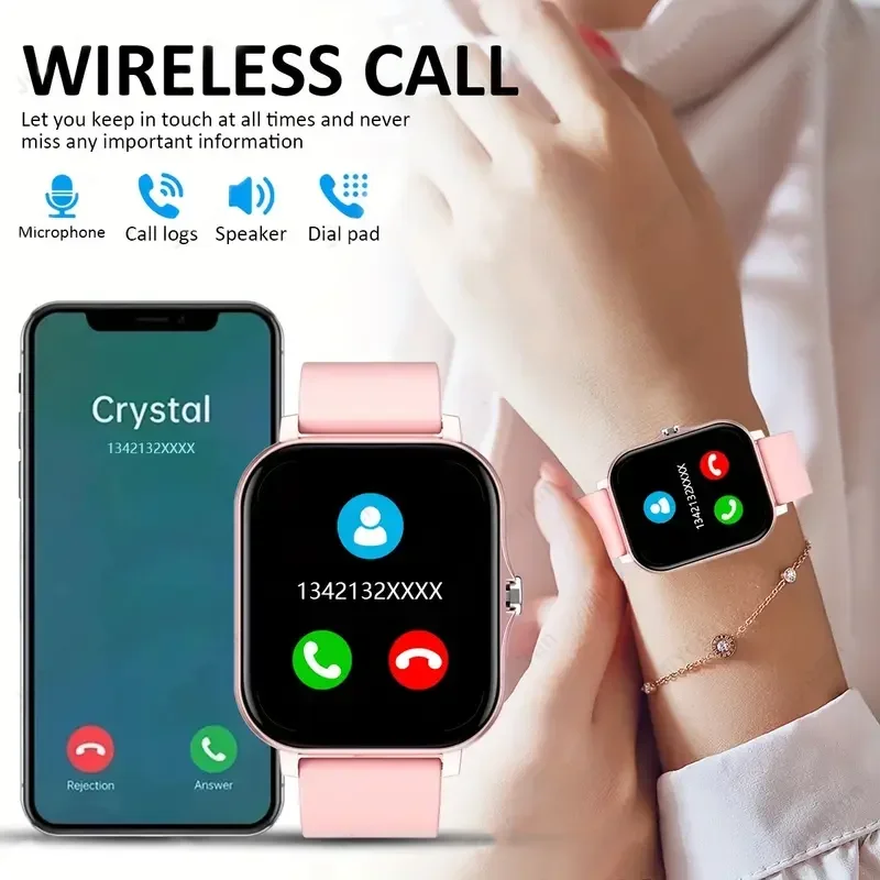 2025 ساعة ذكية 1.83 "HD شاشة بلوتوث دعوة مراقبة معدل ضربات القلب 120 + أوضاع رياضية مقاوم للماء للرجال والنساء ساعة ذكية هدية