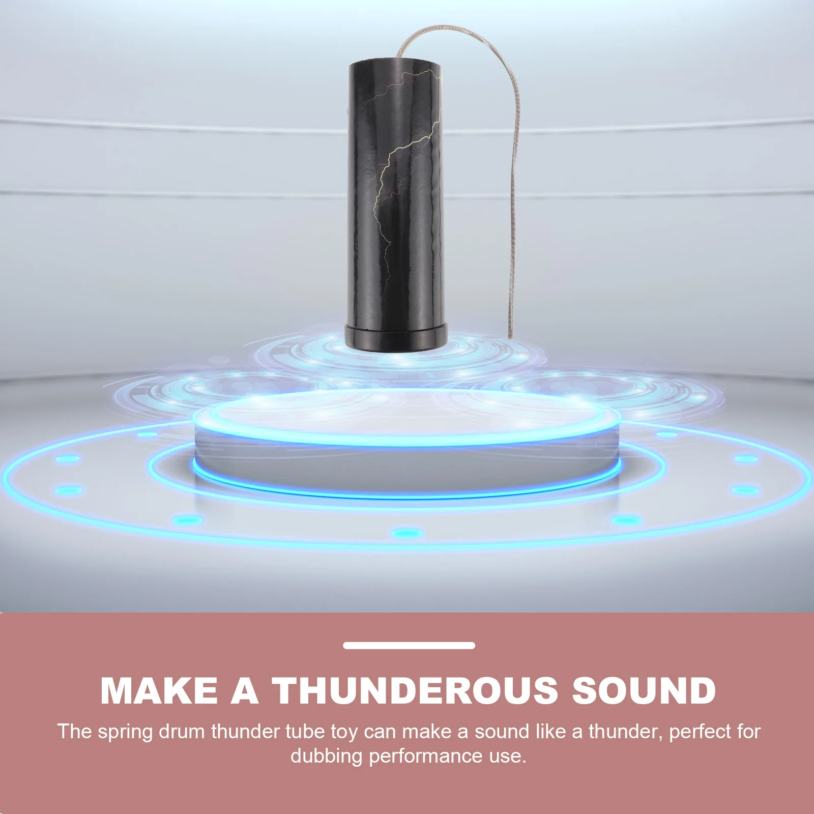 Thunder Drum Spring Percussion Instrument For Kids Smooth Edge Musical Plaything Educational Dubbing Early Learning