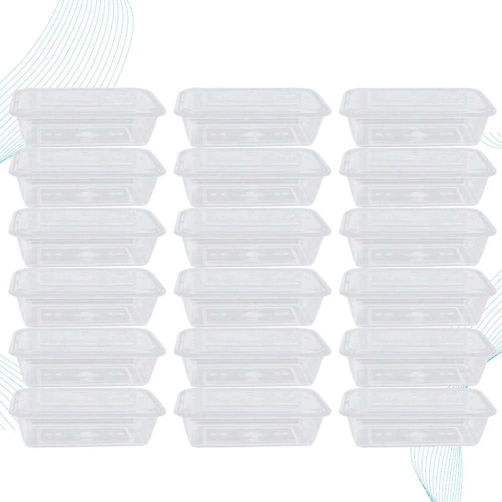 

50 Pcs Fruit Snack Box Take Out Boxes Food Containers with Lids Transparent Carry