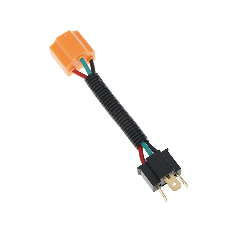 【F】H4 Headlight Bulb Ceramic Socket Plug Connector Wiring Harness