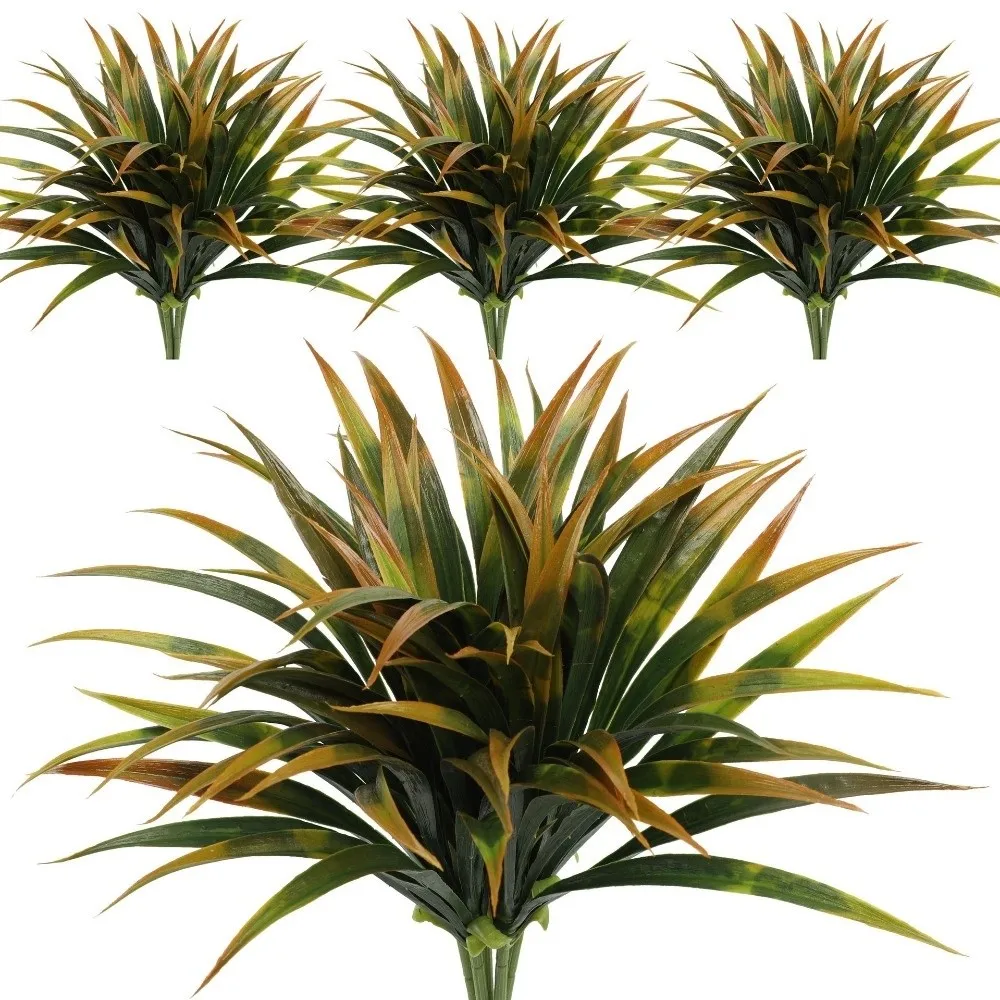 Gartenbau 42cm Künstliche Orchideenblätter Simulation DIY Künstliche Gladiolen Plastik Grüne Künstliche Spinnenpflanze Party – Detail 9