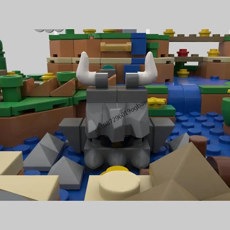 NOWY zestaw 760 elementów Gra Film Super Maring World Series Dinosaur Land Mapa model DIY kreatywne pomysły Zabawka dla dzieci Układanka prezent urodzinowy