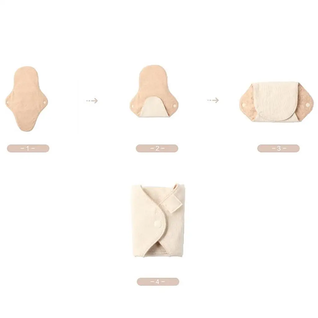 Cloth Sanitary Napkin Cotton Washable Pad Reusable Menstrual Pads Lightweight Breathable for Teens School Sports