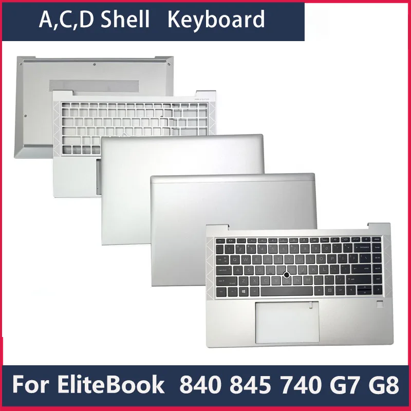 elitbook-840-845-745-g7-g8用シェル、ラップトップaシェル、cシェル、dシェル、キーボードシェル、部品とアクセサリー、パームレストアセンブリ