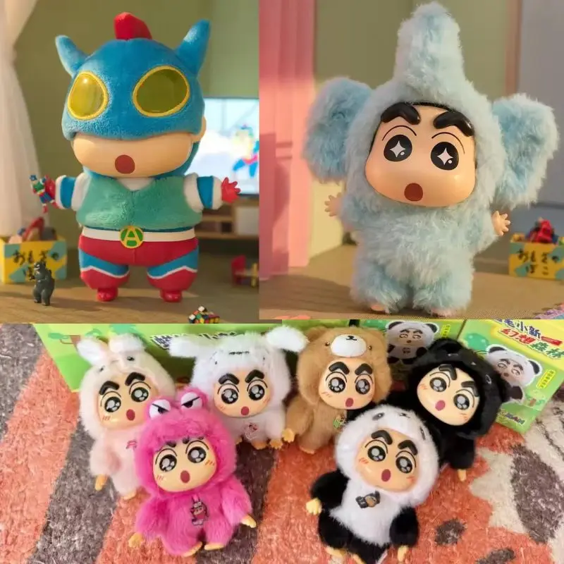 Toptoy CrayonShin-Chan caja ciega disfraz fiesta serie vinilo muñeca Anime figura de acción caja misteriosa colección Kawaii modelo ToyGift