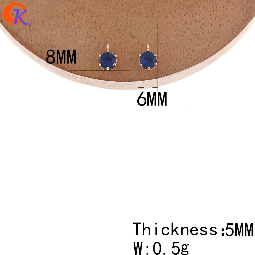ودية تصميم 100 قطعة 6*8 مللي متر الاكسسوارات والمجوهرات/القرط النتائج/تشيكوسلوفاكيا موصلات/جولة شكل/DIY سحر/يدوية/صنع المجوهرات