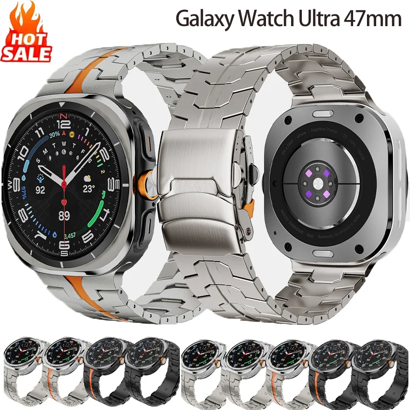 

Titanium Luxury Strap for Samsung Galaxy Watch Ultra 47mm Band for Samsung Ultra Galaxy 47MM Men Watchband Galaxy Ultra Bracelet