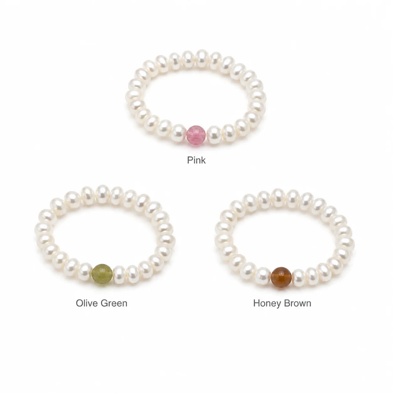 Mareora Natural Freshwater Pearl Tourmaline Stretch Ring for Women Handmade 3-4mm Irregular Seed Pearl Beaded Finger Jewelry Gif