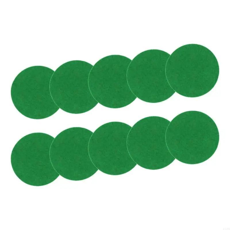 U2JB 10pcs Auto adesivo Substituição feltro Substituição Verde Fellow Pad Air Hockey Table Felt Pusher Table Game Acessórios