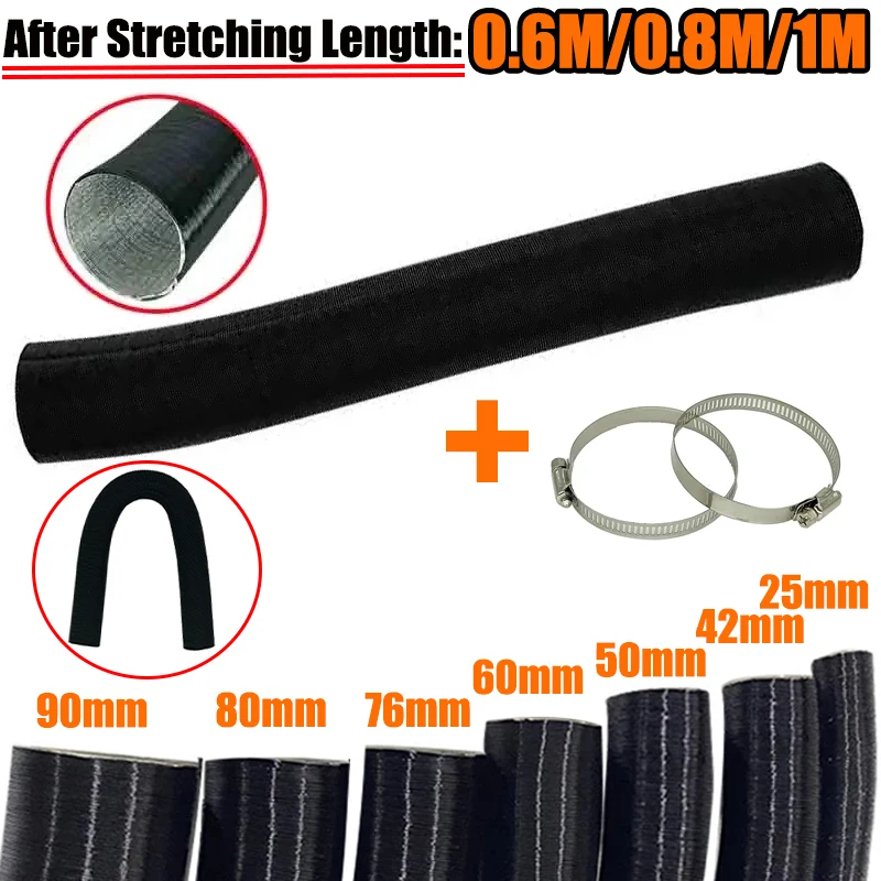 

25/42/60/50/75/90 мм Диаметр 0,6/0,8/1 м Длина с 2 зажимами Воздушный дизельный парковочный обогреватель Канальная трубка Шланг для Webasto Eberspacher