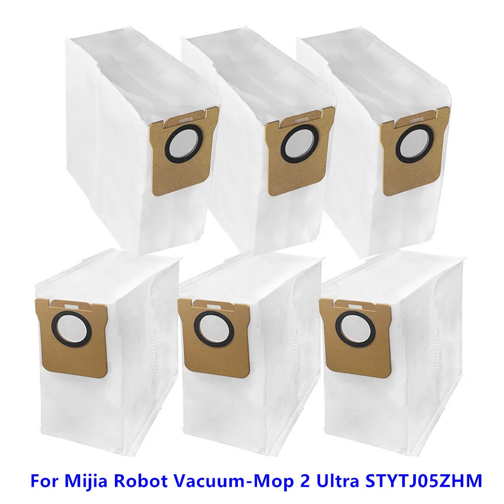 6PCS Dust Bags For Mijia Robot Vacuum-Mop 2 Ultra STYTJ05ZHM Dust Bin Trash Bag Vacuum Cleaner Parts